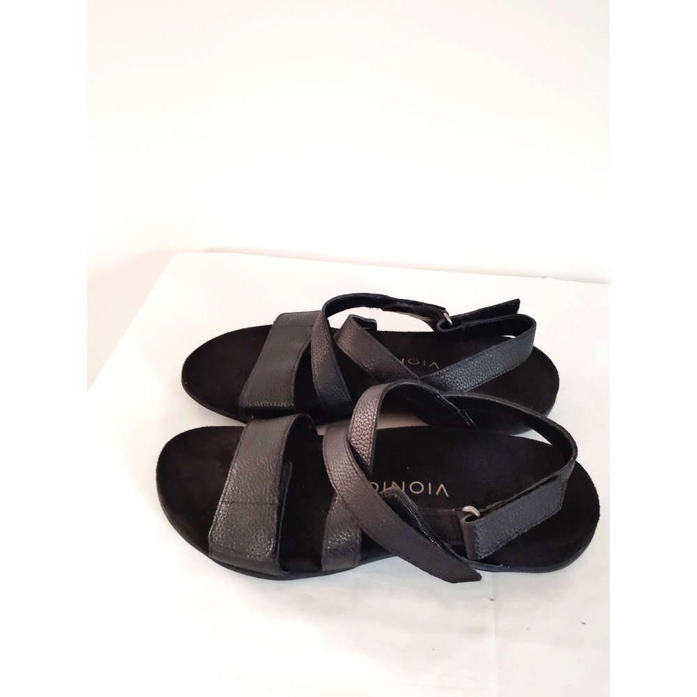 NWOT Vionic Raya Black Adjustable Supportive Preppy Resort Orthotic Sandals 7 - Picture 8 of 12